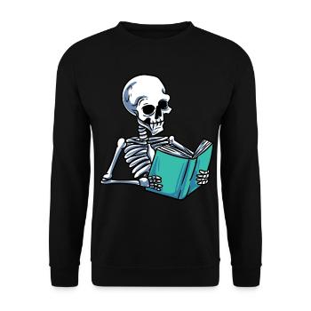 Lesen - Unisex Pullover - Schwarz - Vorne - Alina (178cm) & Michal (187cm)