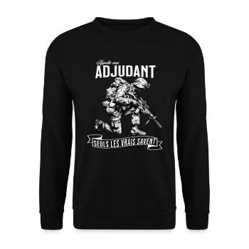 Appelle-moi Adjudant...seul - Sweat-shirt Unisexe - noir - Devant - Alina (178cm) & Michal (187cm)