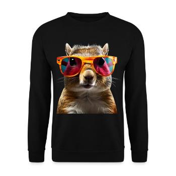 Lunettes de soleil Squirrel - Sweat-shirt Unisexe - noir - Devant - Alina (178cm) & Michal (187cm)