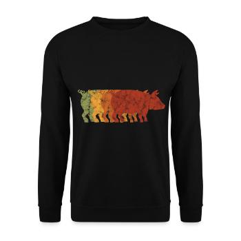 Pig Pig Pigs Retro Sau Farmer Boar - Unisex Sweatshirt - black - Front - Alina (178cm) & Michal (187cm)