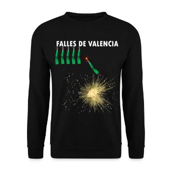 Pyro fireworks Falles de Valencia Traca - Unisex Sweatshirt - black - Front - Alina (178cm) & Michal (187cm)