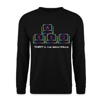 WASD - That's the Way I Move - Unisex Pullover - Schwarz - Vorne - Alina (178cm) & Michal (187cm)