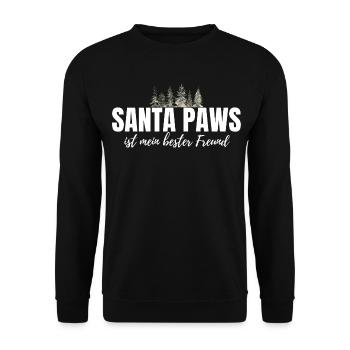 Dog Dogs Christmas - Funny Christmas Saying - Unisex Sweatshirt - black - Front - Alina (178cm) & Michal (187cm)