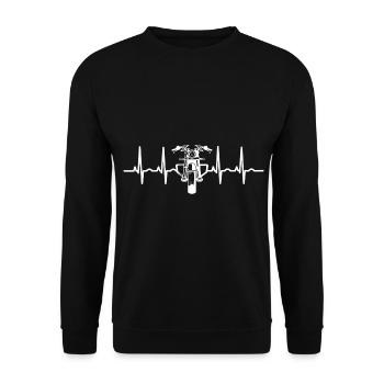 Chopper Bobber Motorcycle Motorcyclist Bike Biker - Unisex Sweatshirt - black - Front - Alina (178cm) & Michal (187cm)