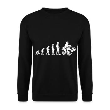 Quad Evolution Quad Rider ATV Retro Motocross - Unisex Sweatshirt - black - Front - Alina (178cm) & Michal (187cm)