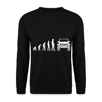Off-road vehicle offroad 4wd 4x4 AWD 4wheeler gift - Unisex Sweatshirt - black - Front - Alina (178cm) & Michal (187cm)