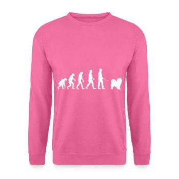 Samoyed evolution Samoyed sled dog - Unisex Sweatshirt - pink - Front