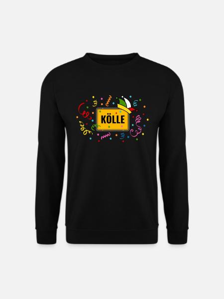 Kölle Karneval Ortsschild Fasching Narrenkappe - Unisex Pullover - Schwarz