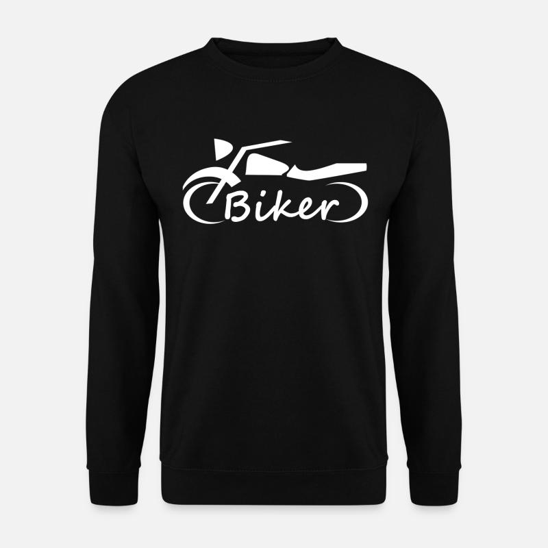 Biker motorcycle rider lettering gift men - Unisex Sweatshirt - black