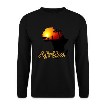 Afrika - Unisex Pullover - Schwarz - Vorne - Alina (178cm) & Michal (187cm)