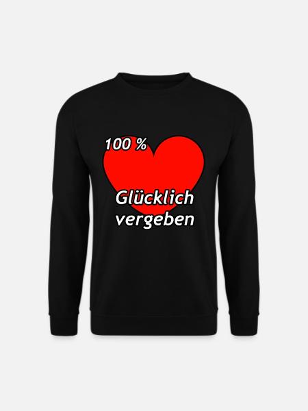 100 Prozent Glücklich vergeben Beziehungsstatus - Unisex Pullover - Schwarz