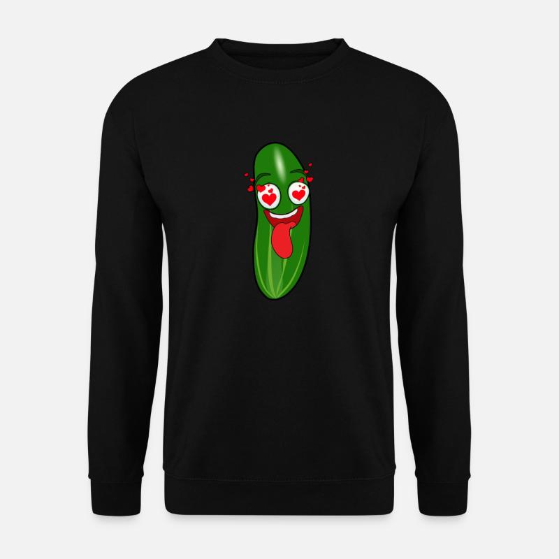 Verliebte Gurke geiles Gürkchen lustiges Geschenk - Unisex Pullover - Schwarz