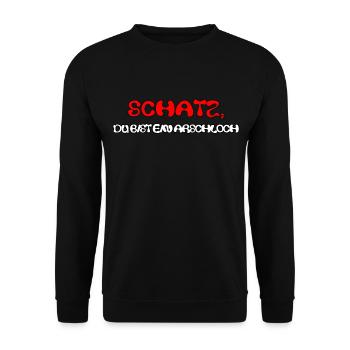 Chérie tu es un abruti - Sweat-shirt Unisexe - noir - Devant - Alina (178cm) & Michal (187cm)