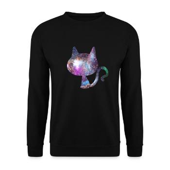 Alle Designs Universum in der Katze Katzenbesitzer - Unisex Pullover - Schwarz - Vorne - Alina (178cm) & Michal (187cm)