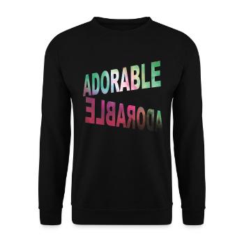 Bezaubernd Adorable - Unisex Pullover - Schwarz - Vorne - Alina (178cm) & Michal (187cm)