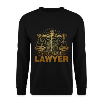 Mon mari est avocat avocat - Sweat-shirt Unisexe - noir - Devant - Alina (178cm) & Michal (187cm)