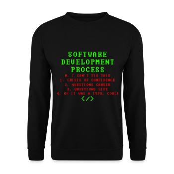 Computer scientist saying IT - Unisex Sweatshirt - black - Front - Alina (178cm) & Michal (187cm)