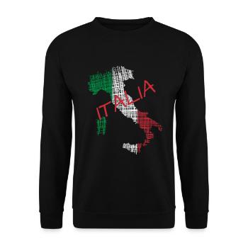 Italia Italy Italien - Unisex Pullover - Schwarz - Vorne - Alina (178cm) & Michal (187cm)