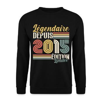 Légendaire Depuis 2015 - Sweat-shirt Unisexe - noir - Devant - Alina (178cm) & Michal (187cm)