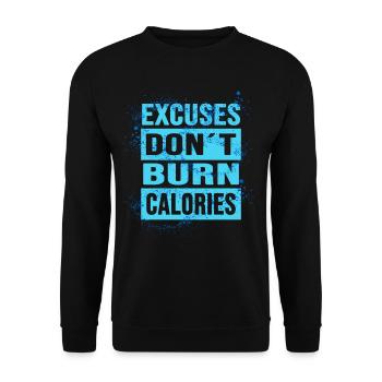 Fitness Musculation Pas d’excuses Sport Protein - Sweat-shirt Unisexe - noir - Devant - Alina (178cm) & Michal (187cm)