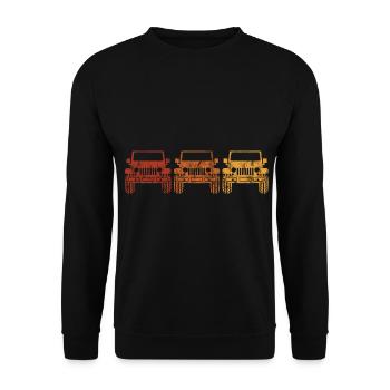Off-road vehicle offroad 4wd 4x4 AWD 4wheeler gift - Unisex Sweatshirt - black - Front - Alina (178cm) & Michal (187cm)