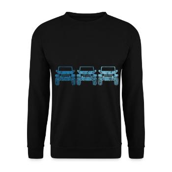 Off-road vehicle offroad 4wd AWD 4x4 4wheeler gift - Unisex Sweatshirt - black - Front - Alina (178cm) & Michal (187cm)