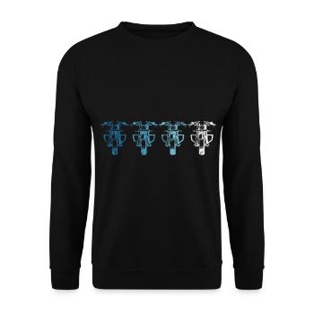 Moto moto chopper bobber rétro - Sweat-shirt Unisexe - noir - Devant - Alina (178cm) & Michal (187cm)