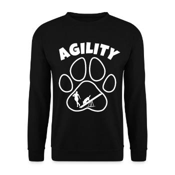 Agility Dog Sports - Unisex Sweatshirt - black - Front - Alina (178cm) & Michal (187cm)