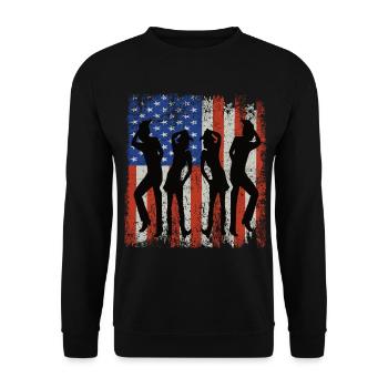Linedance Country Western Tanzen Countrymusik - Unisex Pullover - Schwarz - Vorne - Alina (178cm) & Michal (187cm)