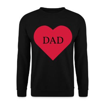 i love dad - Unisex Sweatshirt - black - Front - Alina (178cm) & Michal (187cm)