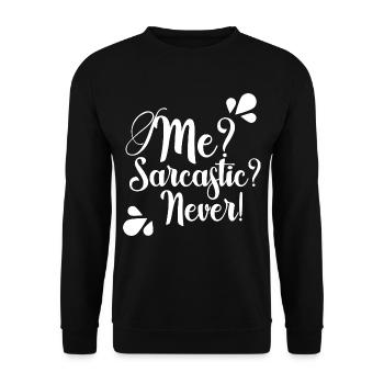 Funny quote - Unisex Sweatshirt - black - Front - Alina (178cm) & Michal (187cm)