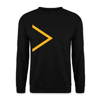 Yellow arrow - Unisex Sweatshirt - black - Front - Alina (178cm) & Michal (187cm)