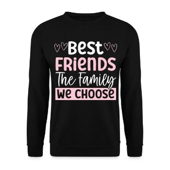 Beste Freunde Für Immer Bff Bestie-freundschaft - Unisex Pullover - Schwarz - Vorne - Alina (178cm) & Michal (187cm)