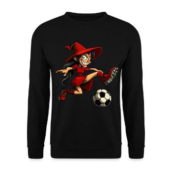 Witch Football - Unisex Sweatshirt - black - Front - Alina (178cm) & Michal (187cm)