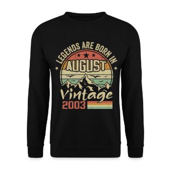 August 2003 Anniversary 2003 - Legends August 2003 - Unisex Sweatshirt - black - Front - Alina (178cm) & Michal (187cm)