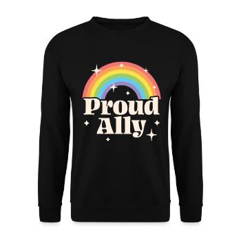 Proud Ally - Unisex Sweatshirt - black - Front - Alina (178cm) & Michal (187cm)