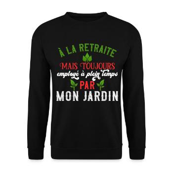 Humour retraite jardin pour passionné de jardinage - Sweat-shirt Unisexe - noir - Devant - Alina (178cm) & Michal (187cm)