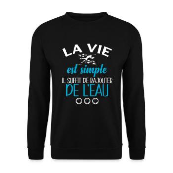 Plongée sous-marine, idée cadeau plongeur, humour - Sweat-shirt Unisexe - noir - Devant - Alina (178cm) & Michal (187cm)
