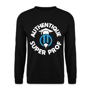 Enseignant, idée cadeau professeur, humour étude - Sweat-shirt Unisexe - noir - Devant - Alina (178cm) & Michal (187cm)