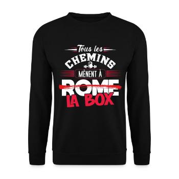 Musculation idée cadeau Workout WOD Cross training - Sweat-shirt Unisexe - noir - Devant - Alina (178cm) & Michal (187cm)