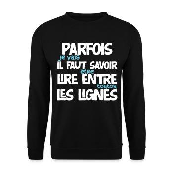Futur tonton annonce naissance idée cadeau oncle - Sweat-shirt Unisexe - noir - Devant - Alina (178cm) & Michal (187cm)