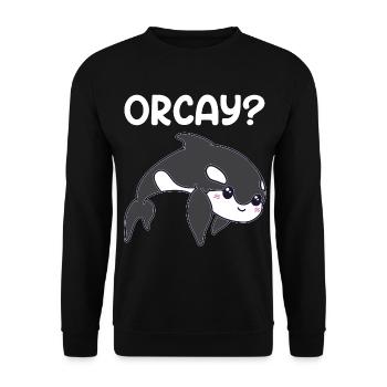 Orque épaulard épaulard cadeau - Sweat-shirt Unisexe - noir - Devant - Alina (178cm) & Michal (187cm)