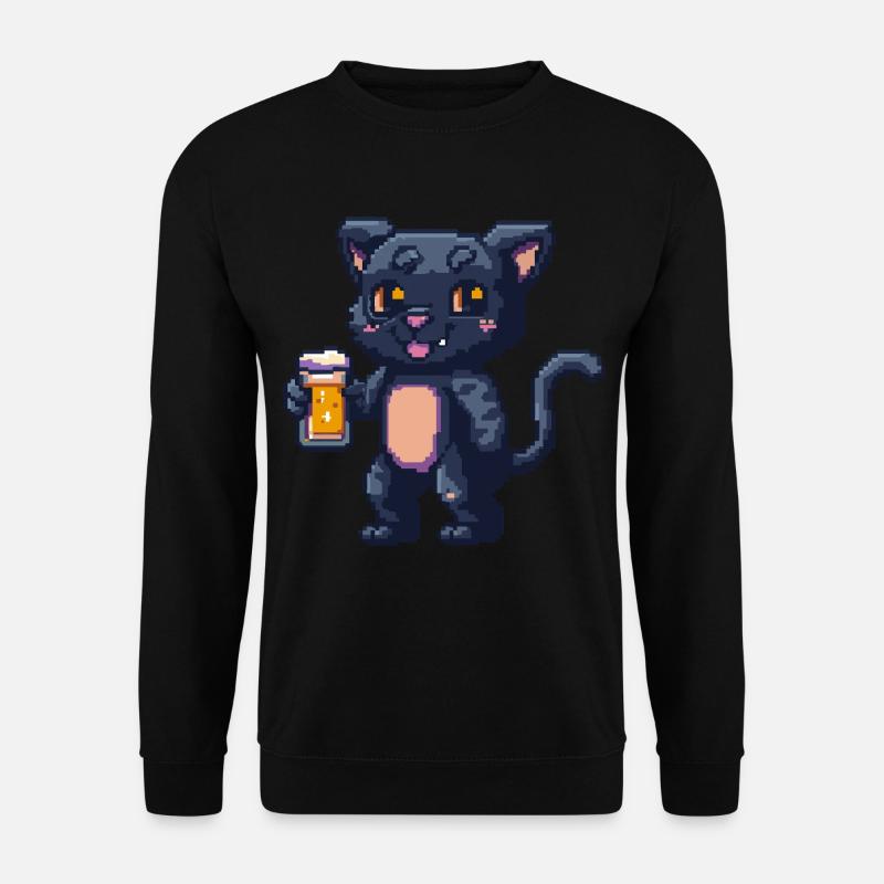 Panther Pixel Beer - Unisex Sweatshirt - black
