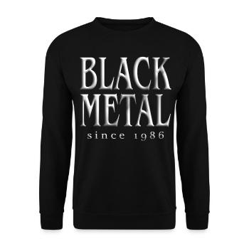 Black Metal T-Shirt - Unisex Sweatshirt - black - Front - Alina (178cm) & Michal (187cm)