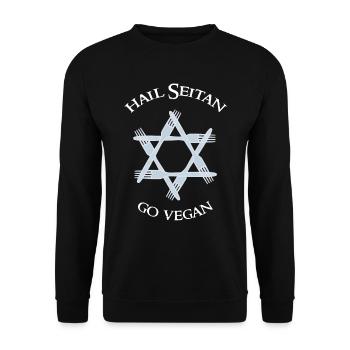 HEIL SEITAN - Unisex Sweatshirt - black - Front - Alina (178cm) & Michal (187cm)