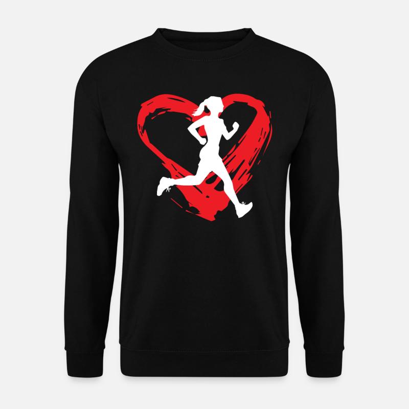 Runner Heart - Unisex Sweatshirt - black