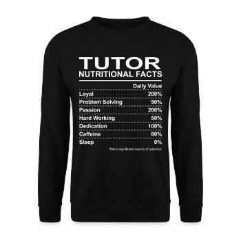 Tutor Nutritional Facts - Unisex Pullover - Schwarz - Vorne - Alina (178cm) & Michal (187cm)