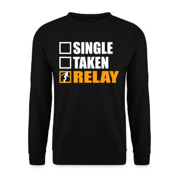 Relay Is My Girlfriend - Unisex Sweatshirt - black - Front - Alina (178cm) & Michal (187cm)