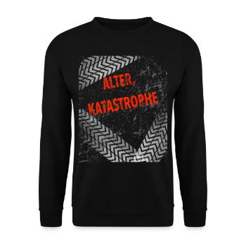 Alter Katastrophe - Tracks - Unisex Pullover - Schwarz - Vorne - Alina (178cm) & Michal (187cm)