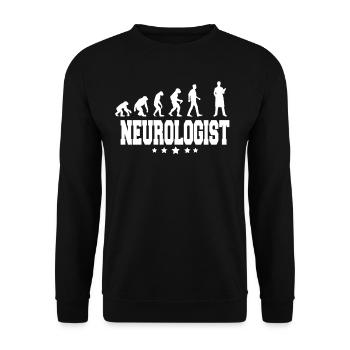 evolution of neurologist - Unisex Sweatshirt - black - Front - Alina (178cm) & Michal (187cm)
